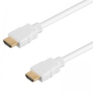Kabelis iš HDMI į HDMI (19 pol kištukai, 1.5 m, HDMI 1.4, baltas)