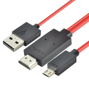 MHL Micro USB, HDMI į USB kabelis 5-pin