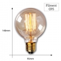 Dekoratyvinė lemputė "Edison" (E27, G95)