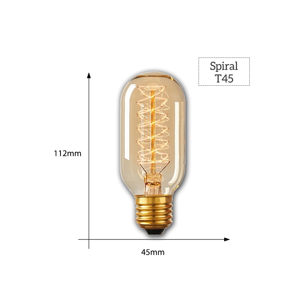 future Convenient bent Dekoratyvinė lemputė "Edison" (E27, T45) - Puiki.lt