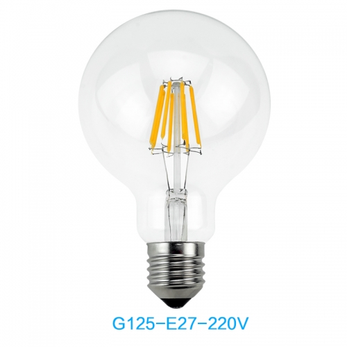 Šviesos diodų filamentinė lempa "Edison" (E27, G125) Šviesos diodų filamentinė lempa "Edison" (E27, G125)