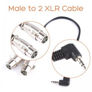3.5mm į 2 XLR dalinimo kabelis