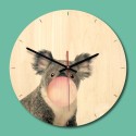 Sieninis laikrodis "Linksmoji koala" (28 x 28 cm, medinis)