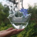 Dekoratyvinis pakabinamas vazonas "Stiklinis paukštelis"