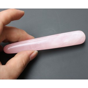 Rožinio kvarco masažinė lazdelė "Rožinis malonumas"