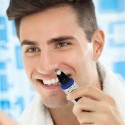 Elektroninė nosies plaukučių kirpimo mašinėlė "Drėgnumo malonumas" (vyrams, lengva, USB, kokybiškas variklis, ergonomiška)