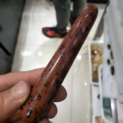 Raudonojo obsidiano masažinė lazdelė "Intimate Pro" (10 cm)