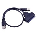 USB 2.0 į SATA adapteris (2.5" HDD + 5V papildomas maitinimo lizdas iš USB)