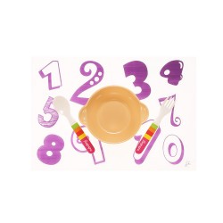 Vaikiškas silikoninis pietų padėkliukas "Skaičiukai" (eko