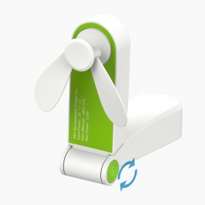 Pigiau Elektroninis įkraunamas nešiojamas ventiliatorius "Elegantiškas stilius 3" (žalias)
