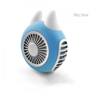 Elektroninis įkraunamas nešiojamas ventiliatorius "Su ragiukais