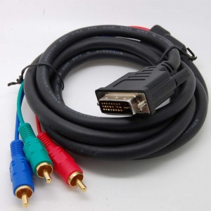 DVI-I Į 3 RGB RCA kabelis
