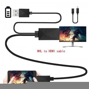 MHL Micro USB, HDMI į USB kabelis 5 ir 11-pin