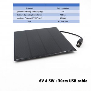 Saulės modulis "Solar Power USB" (6 V 750 mA 4.