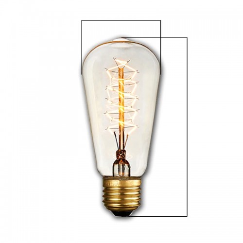 Civilian age simply Dekoratyvinė lemputė "Edison" (E27, ST64) - Puiki.lt