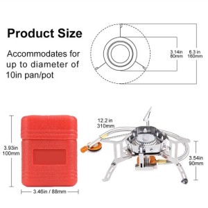 Widesea Camping Wind Proof Gas Burner Outdoor Strong Fire Stove