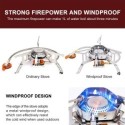 Widesea Camping Wind Proof Gas Burner Outdoor Strong Fire Stove