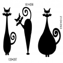 Veidrodiniai lipdukai "Trys katinai" (57 x 33.