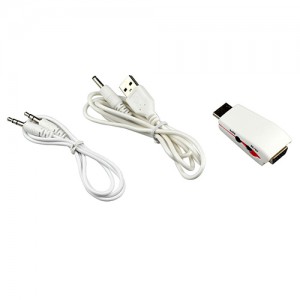 1080P HDMI į VGA vaizdo keitiklis adapteris + USB maitinimo