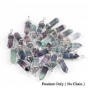 CSJA Fluorite Crystals Necklaces Pendants Suspension Quartz