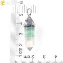 CSJA Fluorite Crystals Necklaces Pendants Suspension Quartz