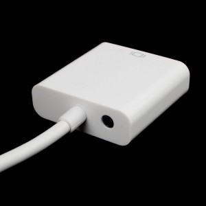 HDMI į VGA keitiklis adapteris su USB audio laidu (baltas)