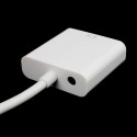 HDMI į VGA keitiklis adapteris su USB audio laidu (baltas)