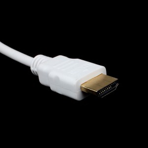 HDMI į VGA keitiklis adapteris su USB audio laidu (baltas)