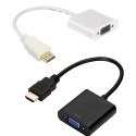HDMI į VGA keitiklis adapteris su USB audio laidu (juodas)