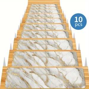 1/10 vnt., Laiptų kilimėliai, Marmuro rašto neslystantys laiptų pakopų dangteliai, Saviklijuojami, plaunami, spausdinti pakopų kilimėliai namų ir biuro saugai
