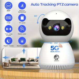 1080P Full HD stebėjimo kamera su spalvota naktine rega, dvipusiu garso ryšiu, judesio aptikimu ir sekimo įrašymu. Gali būti valdoma per nuotolinę mobiliąją programėlę. Idealiai tinka auklės stebėjimui, šeimos ir augintinių saugumo stebėjimui
