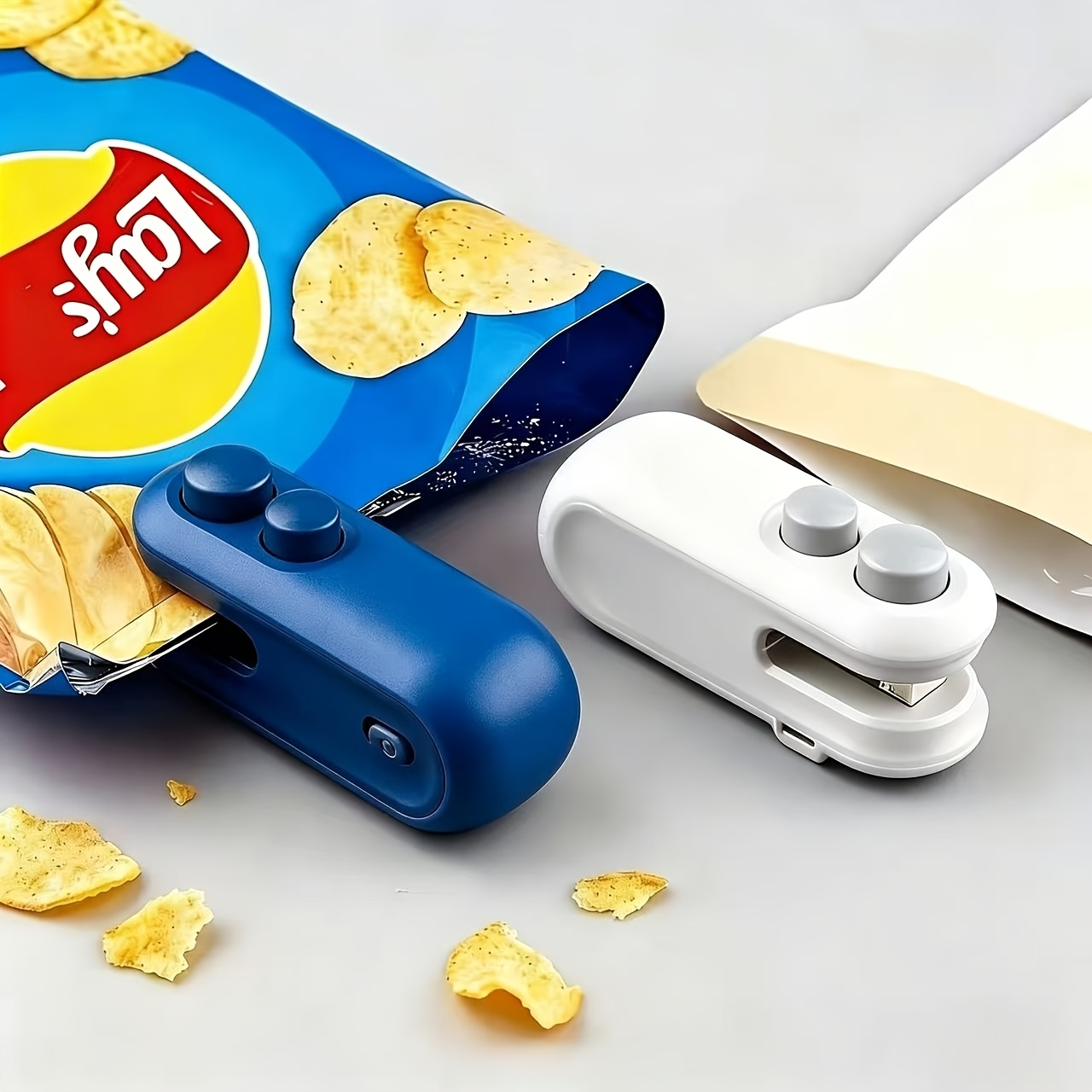 USB mini rankinis nešiojamas maisto vakuuminis hermetizatorius traškučiams, užkandžiams, kavai, šviežumo išlaikymui, magnetinis, įkraunamas, namams ir kelionėms