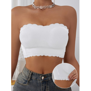 Stilingas bepetis push-up bandeau liemenėlė su išimamais įklotukais – be vielos, be vielinio