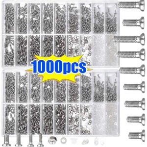 1000 dalių rinkinys madingų akinių remontui, taip pat tinkamas laikrodžių remontui
