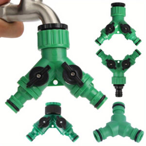Sodo žarnos Y jungtis 1/2" 3/4" moteriškas sriegis 2 krypčių čiaupo adapteris greito sujungimo rinkinys su įjungimo/išjungimo vožtuvu vandens skirstytuvo papildymai