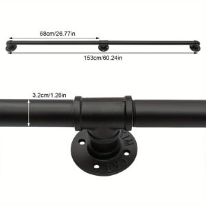 152.4 cm dviejų dalių metalinis laiptų turėklas