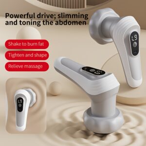 Nešiojamas redukuojantis masažuoklis, USB įkrovimas, stipri vibracija, kūno formuotojas su 5 masažo galvutėmis, namų naudojimui, viso kūno masažuoklis vyrams ir moterims, 3 spalvos: juoda, sidabrinė, rožinė, puikus dovanos pasirinkimas