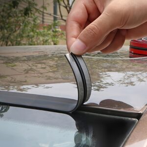 Vėjo ir lietaus guminė juosta priekiniam stiklui - T formos sandariklis stoglangiams ir galiniams stiklams, suderinamas su įvairiais modeliais - patvarios automobilių oro sąlygoms atsparios sandarinimo juostos