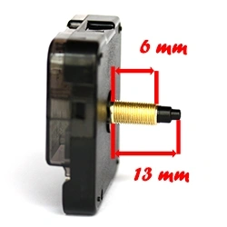 13 mm ašis (6 mm sriegis)