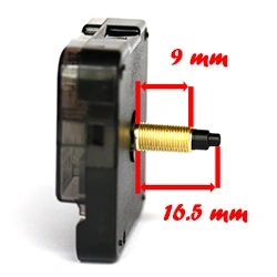 16.5 mm ašis (9 mm sriegis)