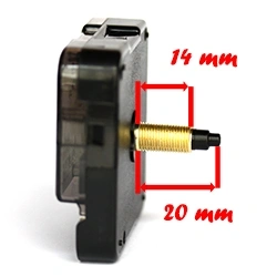 20 mm ašis (14 mm sriegis)