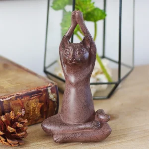 Skulpturėlė "Stilingasis katinas praktikuoja jogą 3"