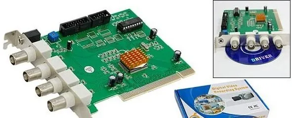 4 kanalų DVR stebėjimo kamerų įrašymo plokštė