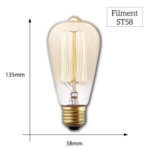 Dekoratyvinė lemputė "Edison" (E27, ST58)