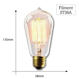 Dekoratyvinė lemputė "Edison" (E27, ST58A)