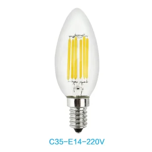 Šviesos diodų filamentinė lempa "Edison" (E14, C35)