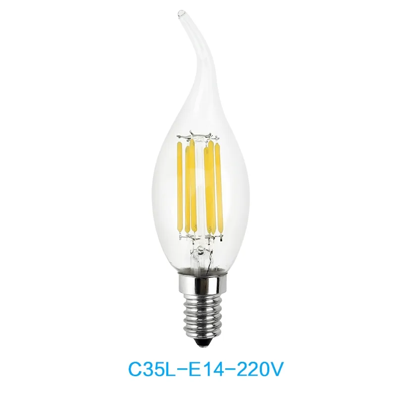Šviesos diodų filamentinė lempa "Edison" (E14, C35L)