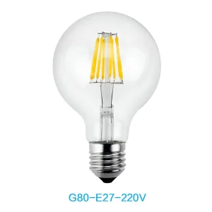 Šviesos diodų filamentinė lempa "Edison" (E27, G80)