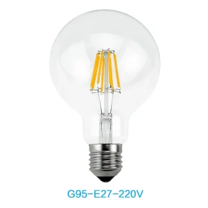 Šviesos diodų filamentinė lempa "Edison" (E27, G95)