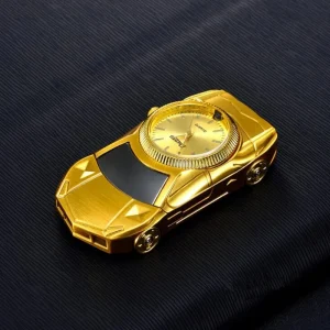 Laikrodis žiebtuvėlis "Auksinis automobilis 3" (atsparus vėjui)